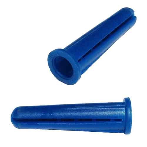 1012 X 1 in. Plastic Conical Screw Anchor 1 pc. Blue, Conical Design