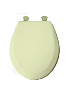 16 in. X 14 in. Wood Round Toilet Seat